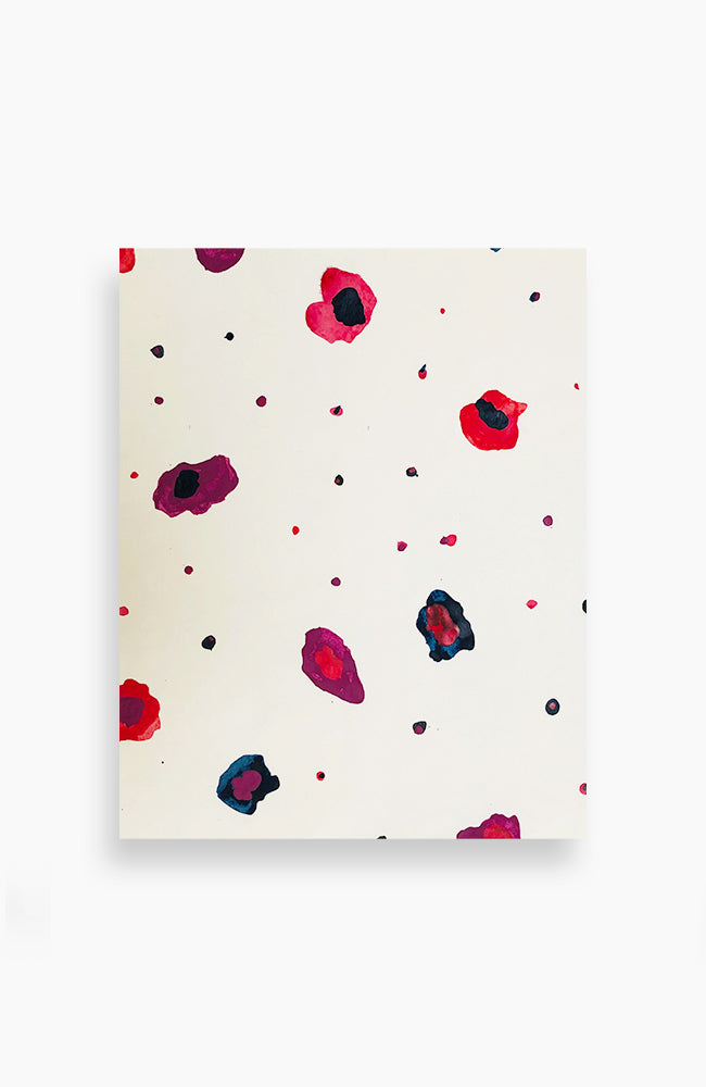 Red and Blue Floral Confetti 20 x 16, multiple available, fits standard size frame