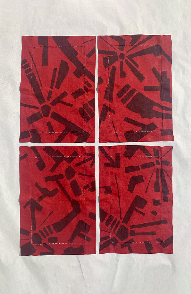 Kuba - Rouge Placemats - Set of Four