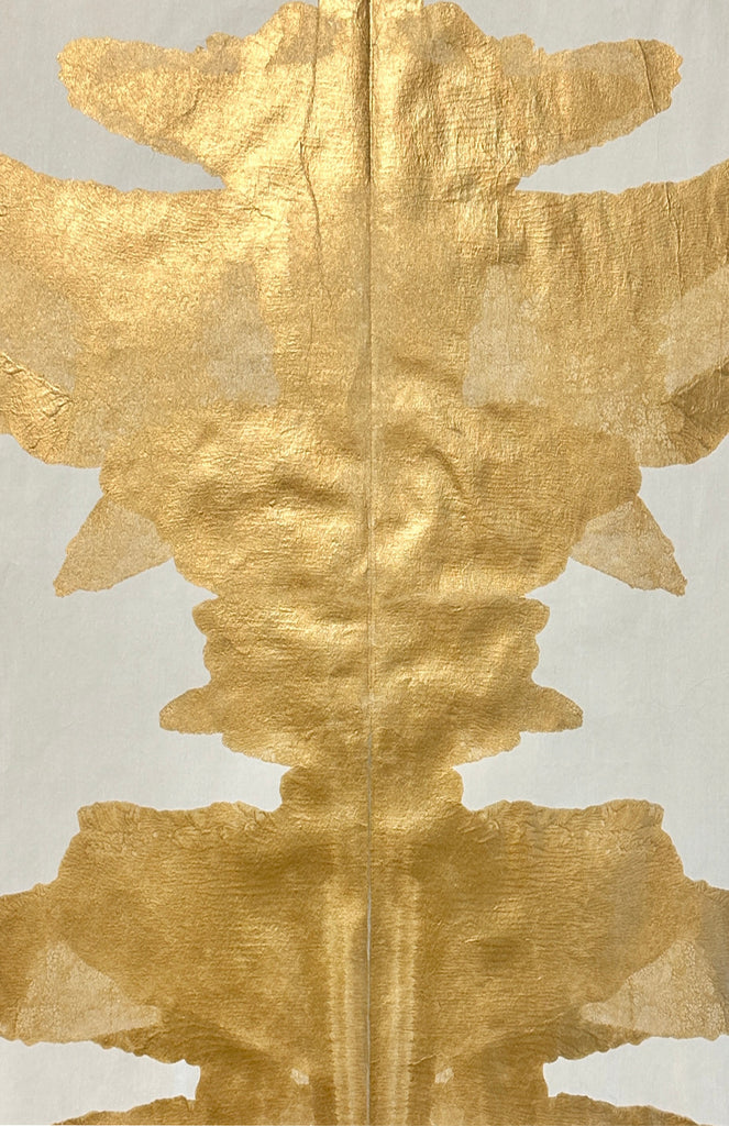 Gold Ink Blot 30 x 24