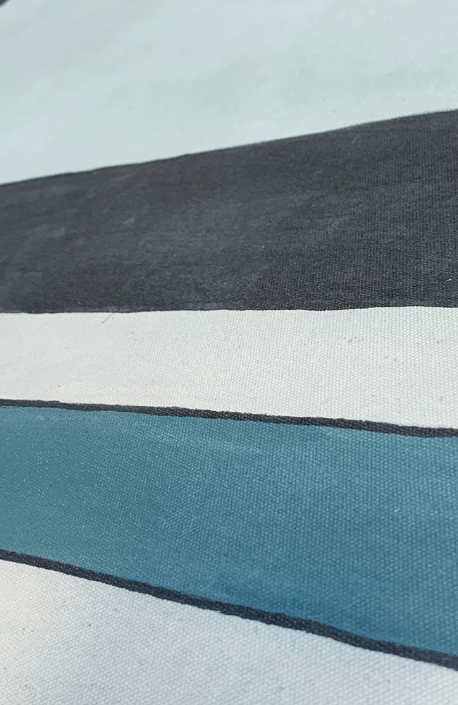 Geo - Prussian Bleu on Canvas 38 x 48