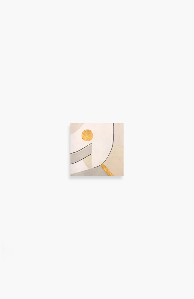 Geo - Pale Gold - Canvas 8 x 8
