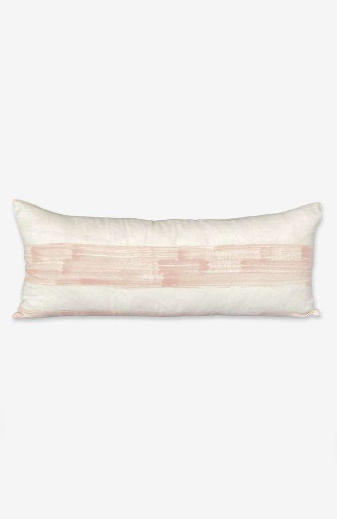Peche Painted Stripe Lumbar Pillow