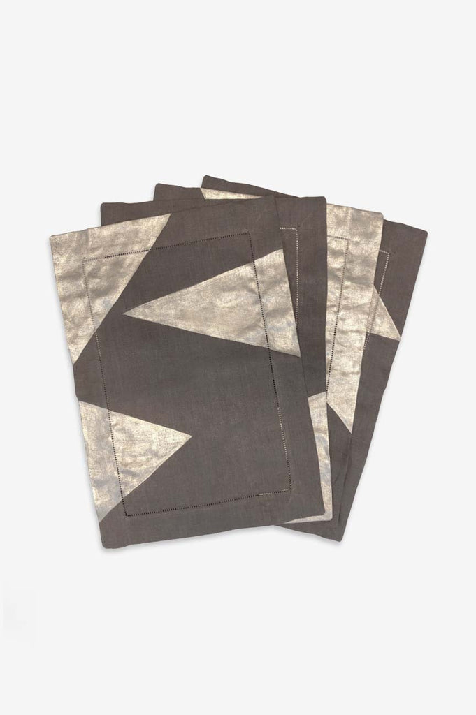 Pewter Refracted Placemats - Set of Four