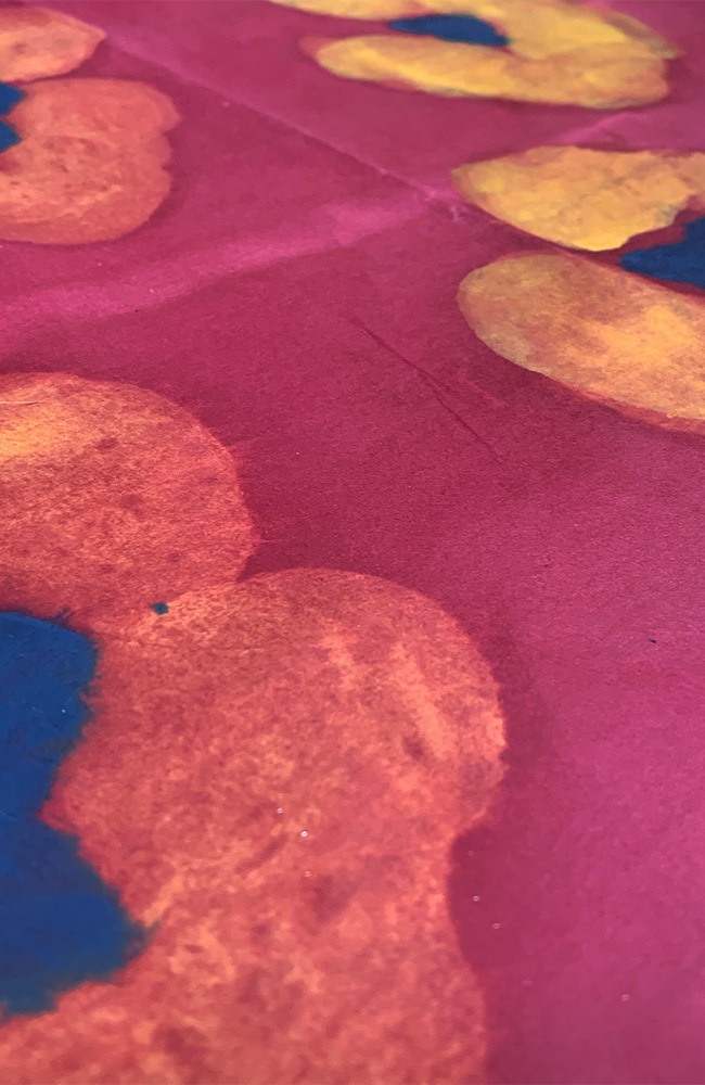 Primrose - Yellow & Teal on Magenta 37 x 21