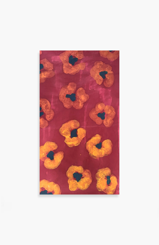 Primrose - Yellow & Teal on Magenta 37 x 21