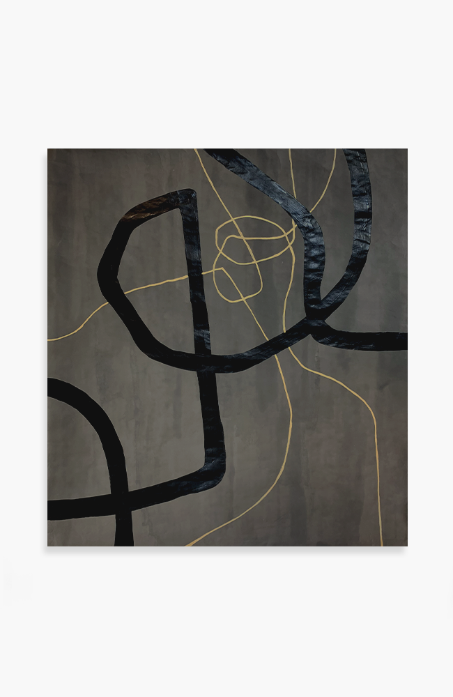 Double Form - Black and Gold 43 x 39