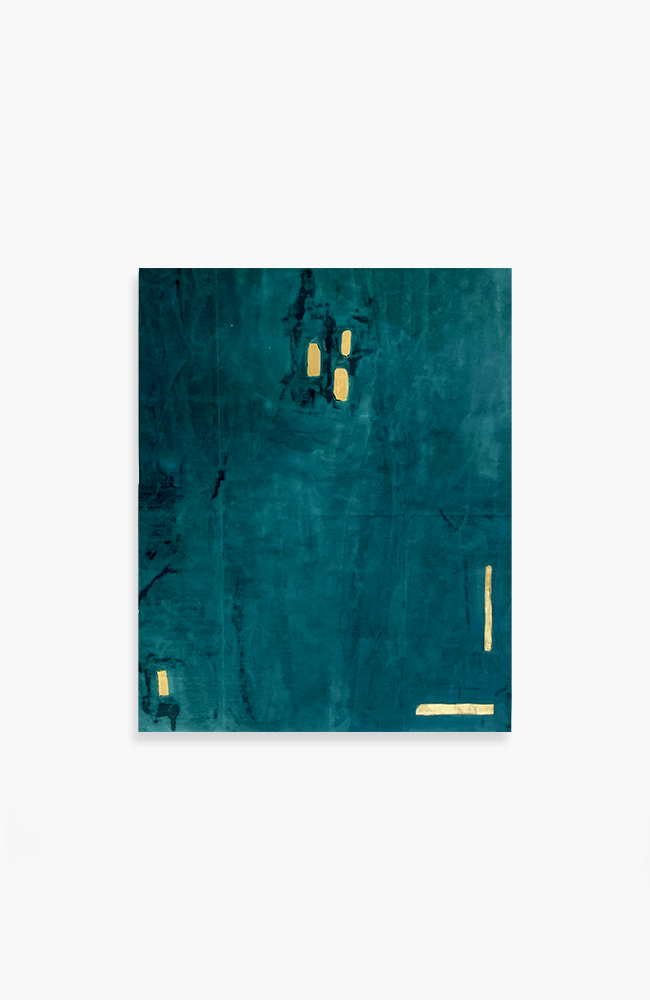 Gleam - Teal and Gold 30 x 29