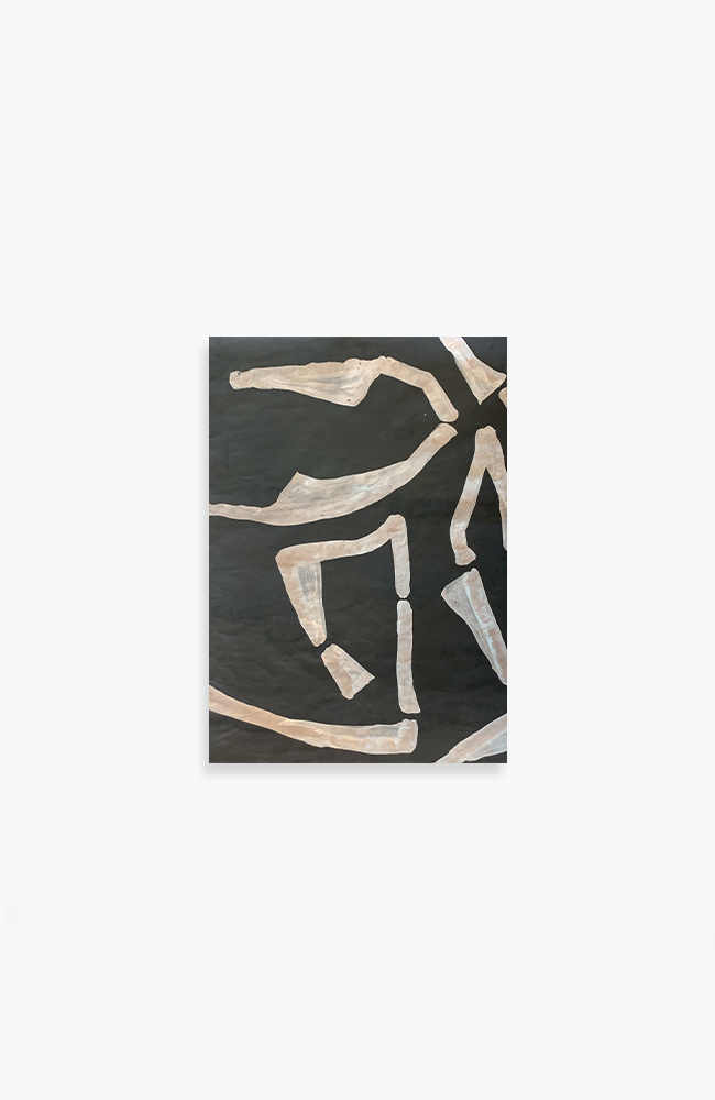 Harmony - Pale Gold on Charcoal 38 x 18