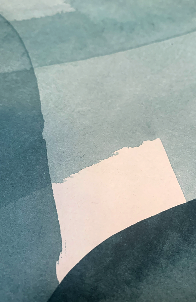 Géométrie - Teal 20 x 16