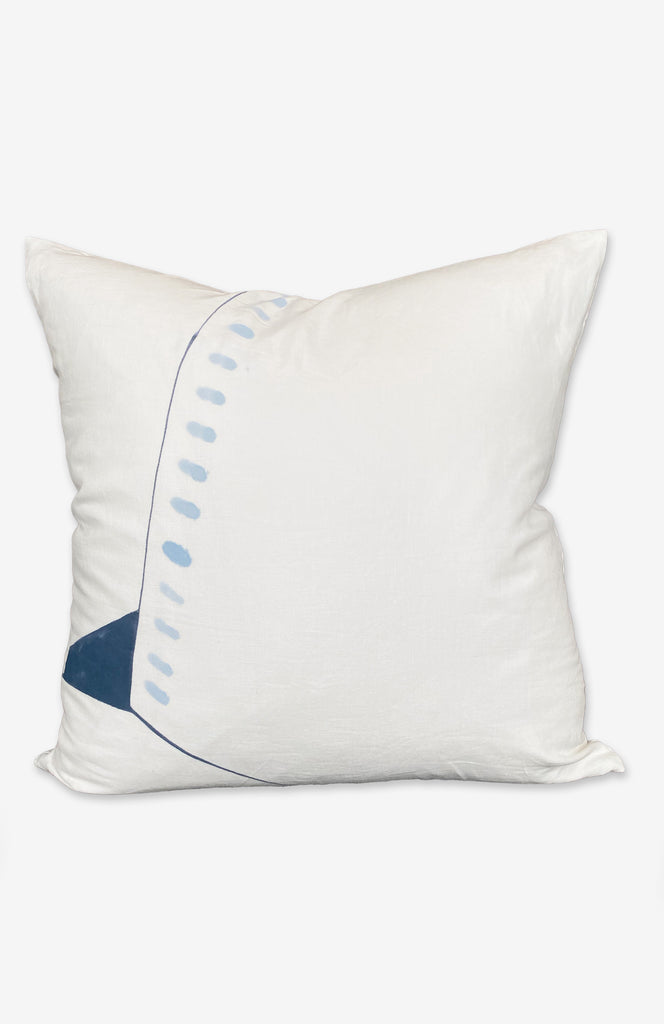 Bleu Sketch Throw Pillow