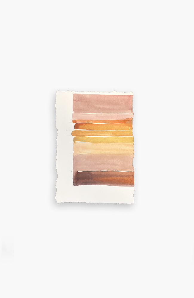 Sunset Palette Study on Watercolor Paper 9 x 6