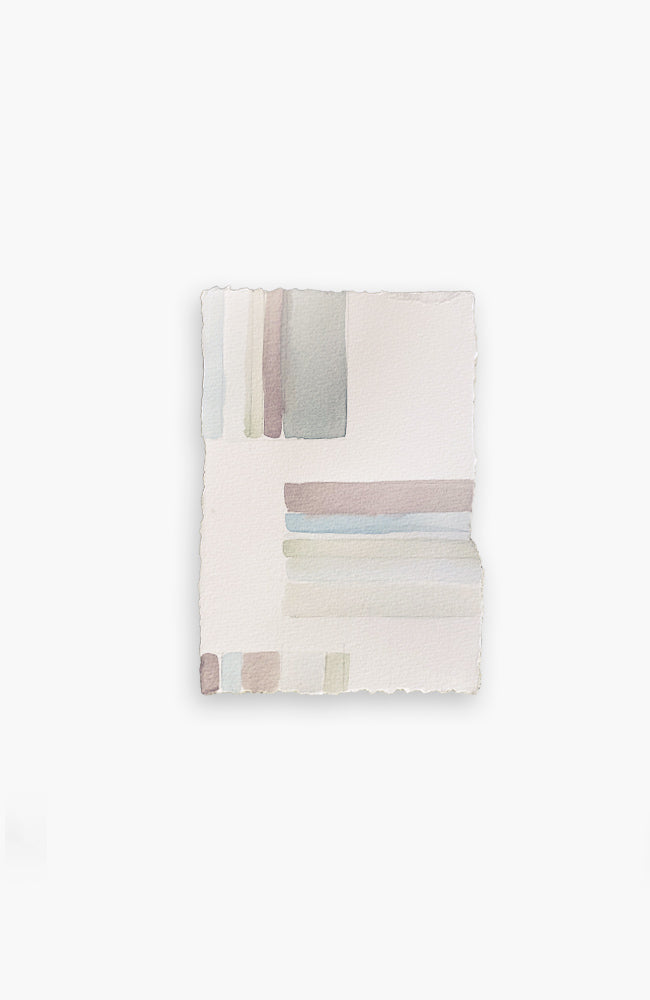Pastel Springtime Palette Study on Watercolor Paper 9 x 6