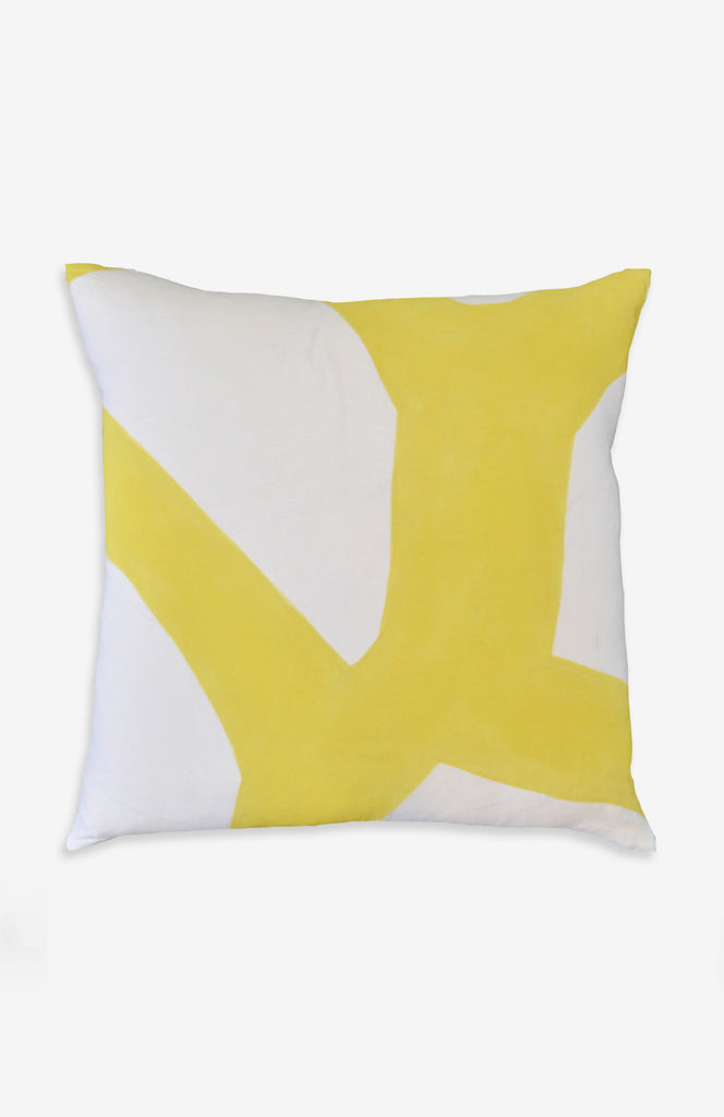 Canary Yellow Tangled Throw Pillow