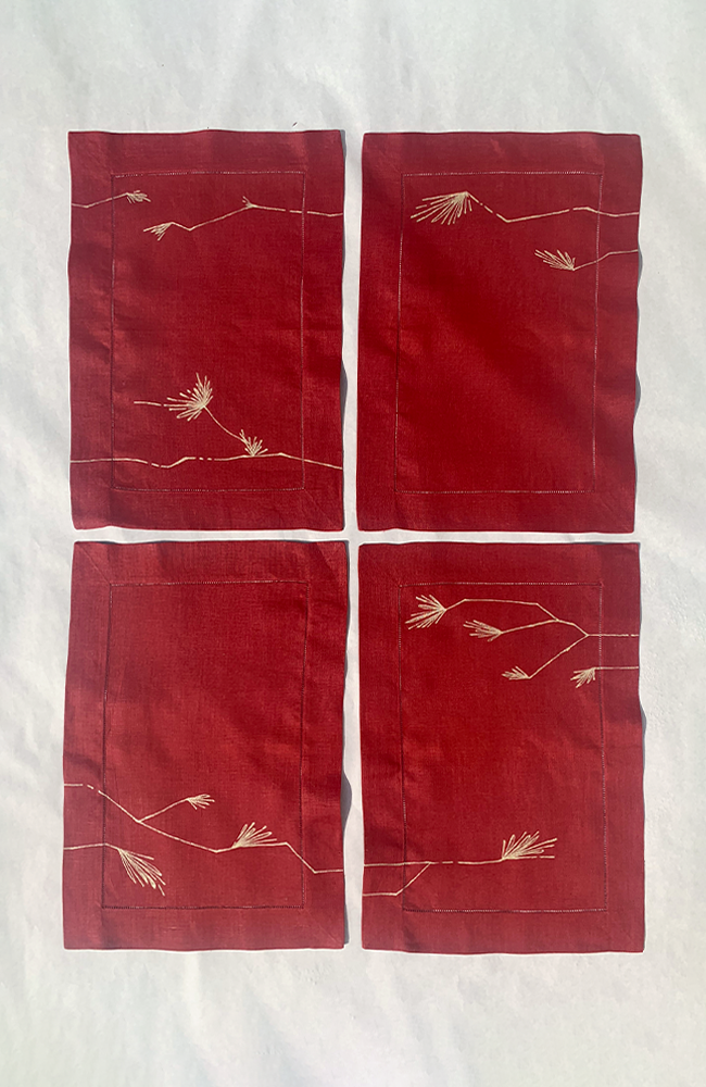 Botanical Synapses - Rouge Placemats - Set of Four