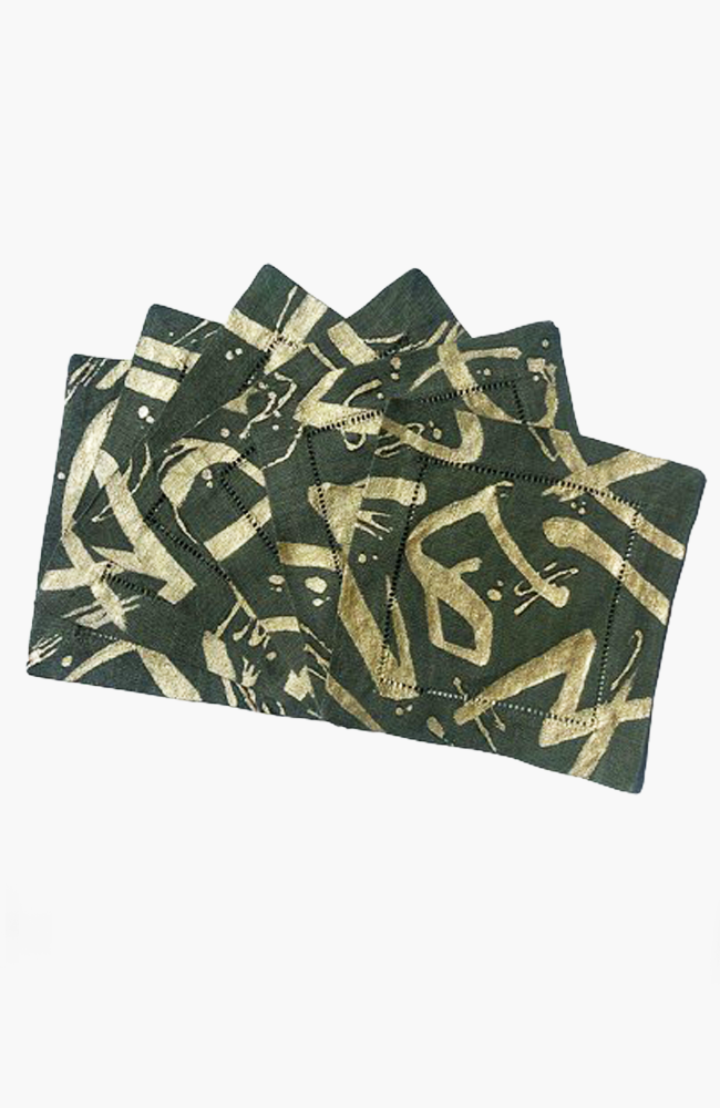 Brushstrokes - Holiday Cocktail Napkins - Set of Six