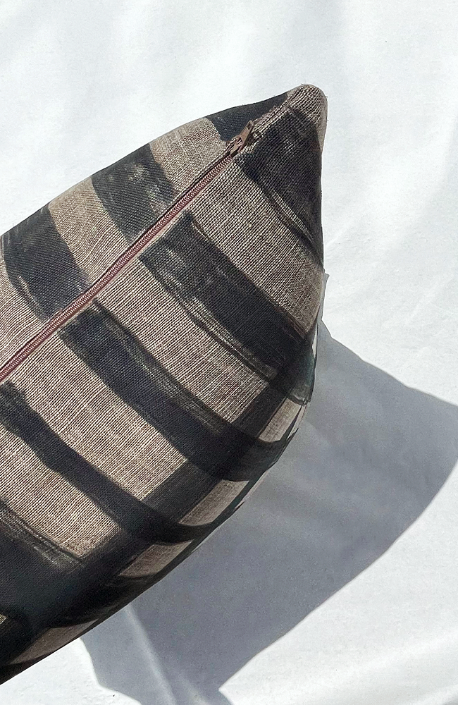 Painted Plaid - Charcoal Throw Pillow