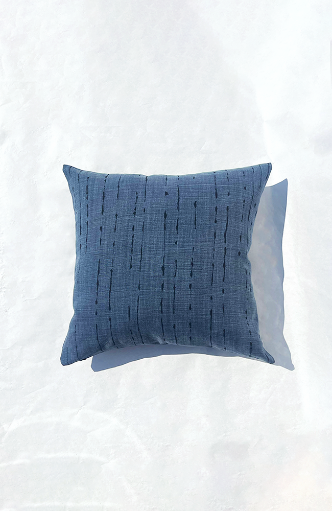 Stitched - Bleu Throw Pillow