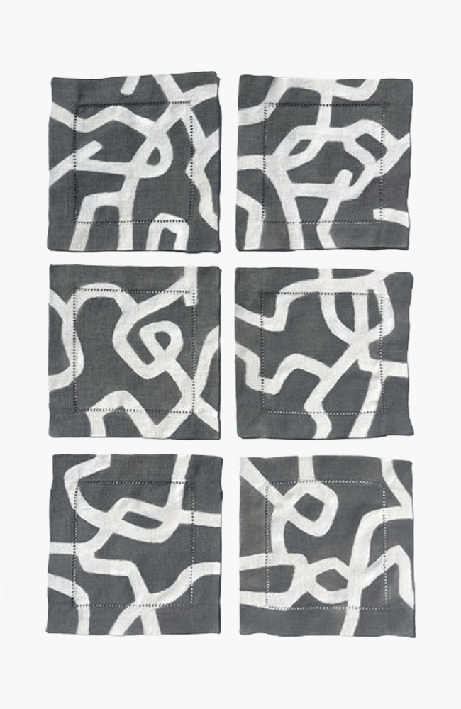 Tangled - Gris Cocktail Napkins - Set of Six